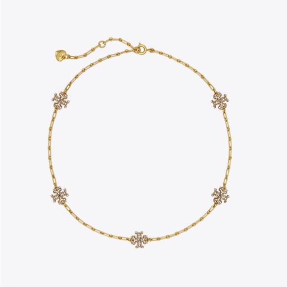 Tory Burch Jewelry - Tory Burch ROXANNE CHAIN PAVÉ DELICATE NECKLACE.
